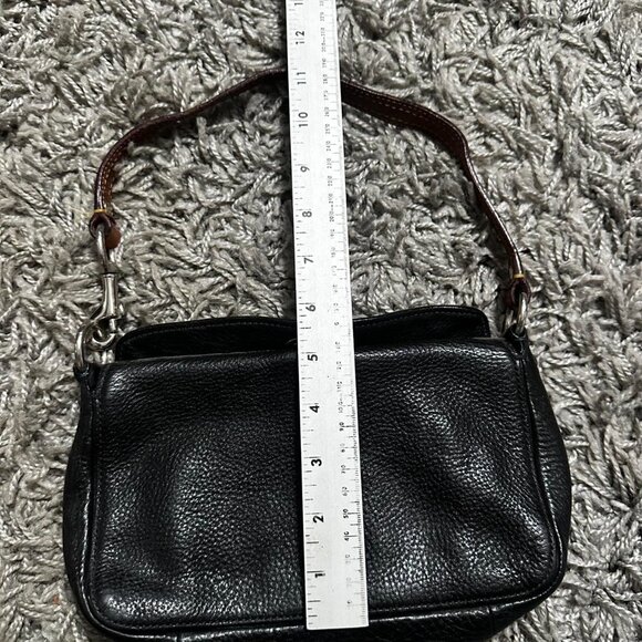 Coach Black Leather Mini Bag with Turn Lock - Picture 7 of 8